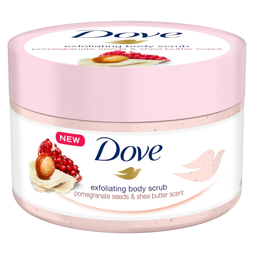 dove POMEGRANATE & SHEA BUTTER Scrub