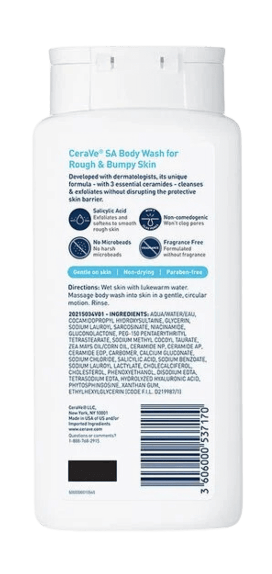 CERAVE SA Body Wash for Rough & Bumpy Skin 296ML BEAUTYiNPK