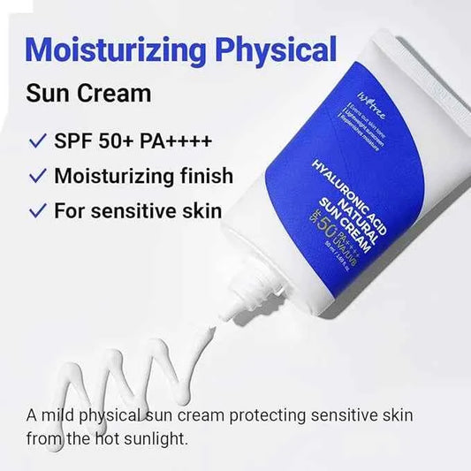 Isntree Hyaluronic Acid Natural Sun Cream SPF50+ PA++++ 50ml Brand: Isntree Isntree Hyaluronic Acid Natural Sun Cream SPF50+ PA++++ 50ml