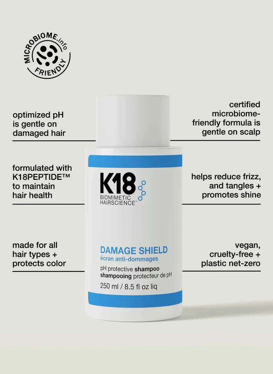 K18 DAMAGE SHIELD pH protective shampoo