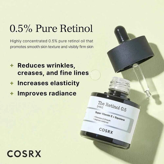 Cosrx – The Retinol 0.5 Super Vitamin E +squalene Oil – 20ml