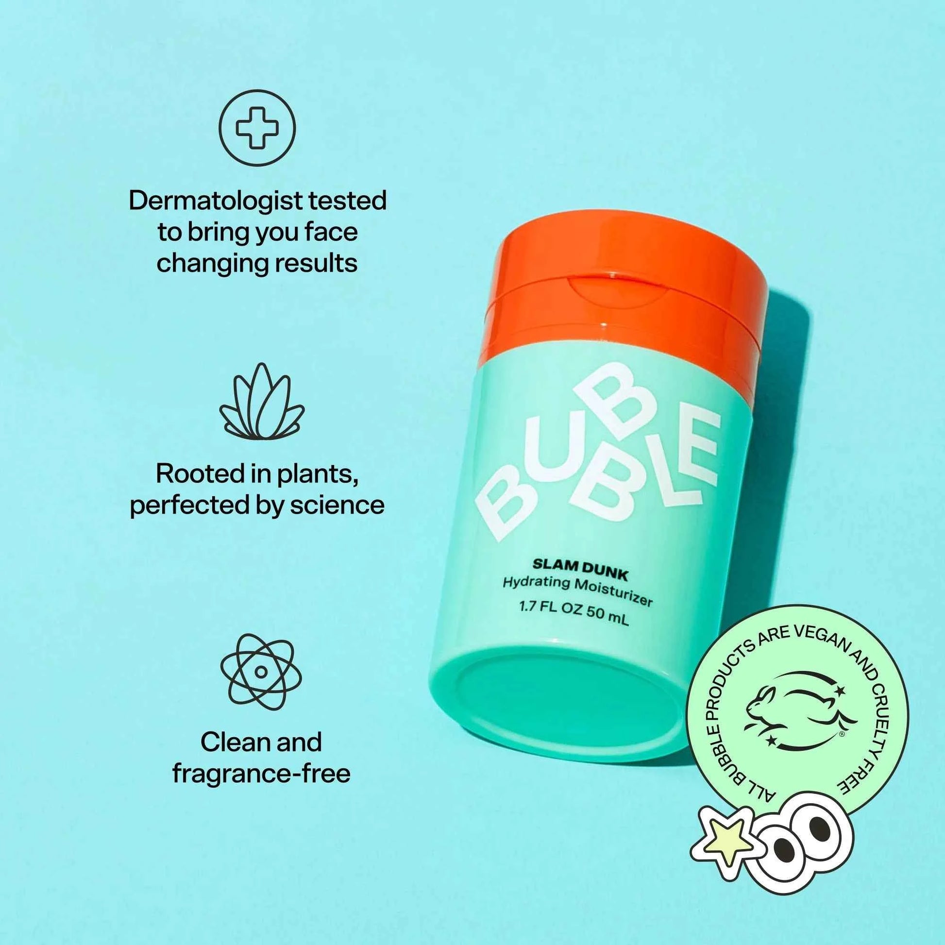 Bubble Skincare Slam Dunk Hydrating Face Moisturizer for Dry Skin