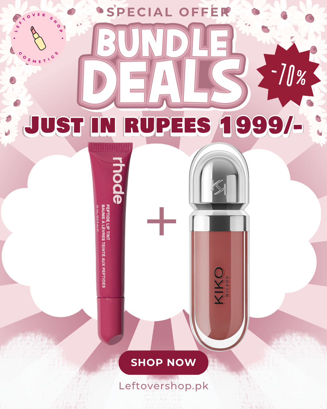 Deal: kiko 3d hydra + Rhode lip tint - no shade selection